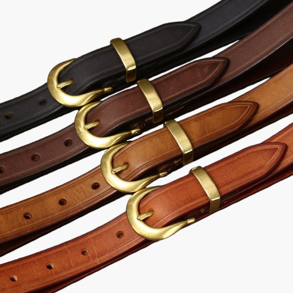Cinturón retro de cuero genuino para mujer