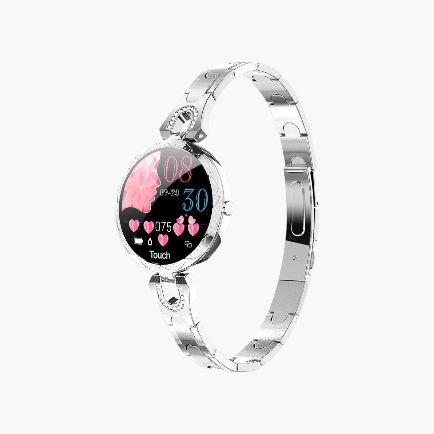 Smartwatch Feminino Elegante com Monitorização de Saúde