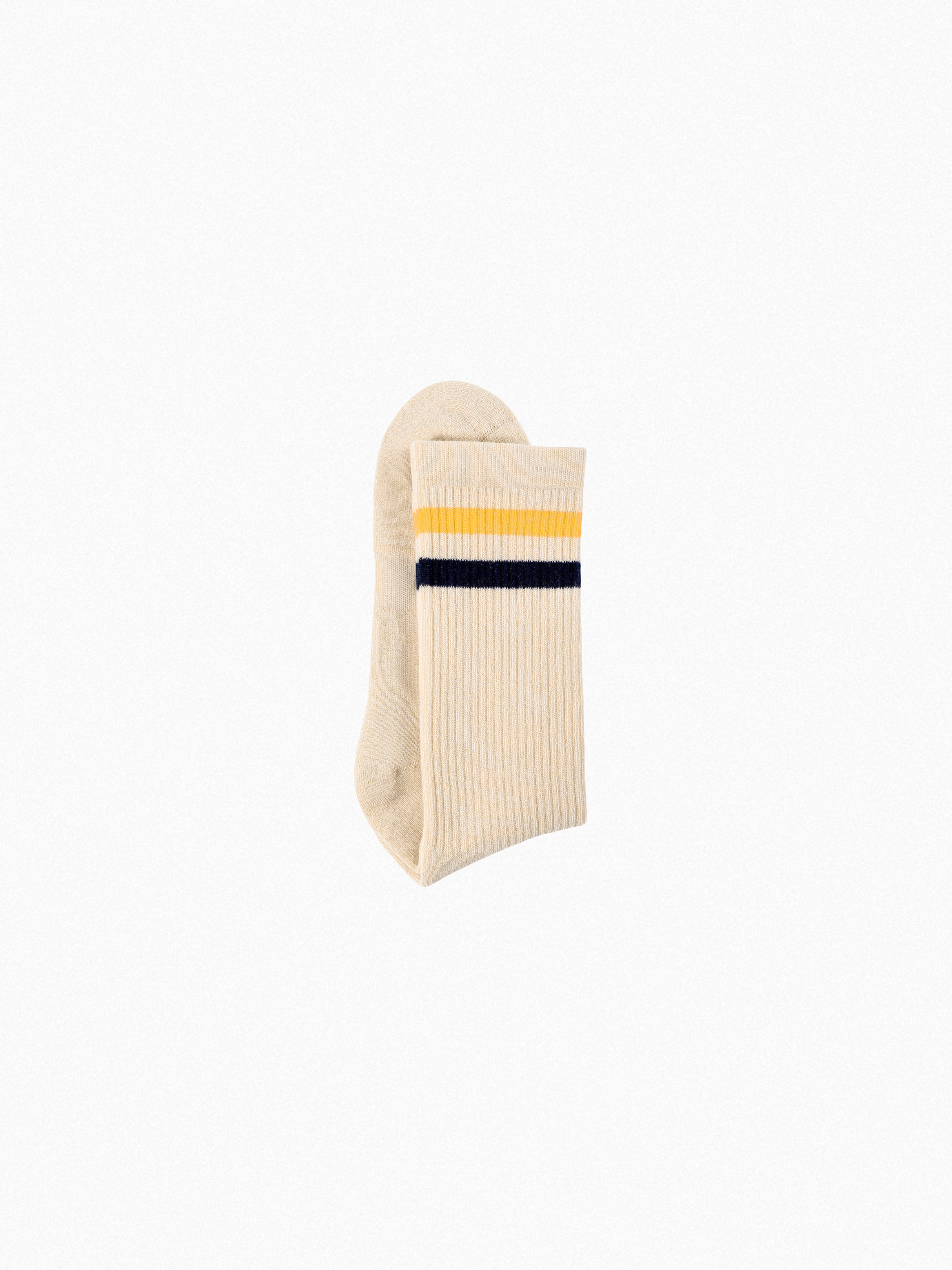 Athletic socks  - Vintage - double stripes yellow/blue