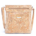Bolso Bandolera para Mujer en Corcho Natural con Detalles Dorados o Plateados BAG-2249