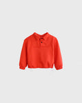 Sudadera | Cuello con solapas rojo
