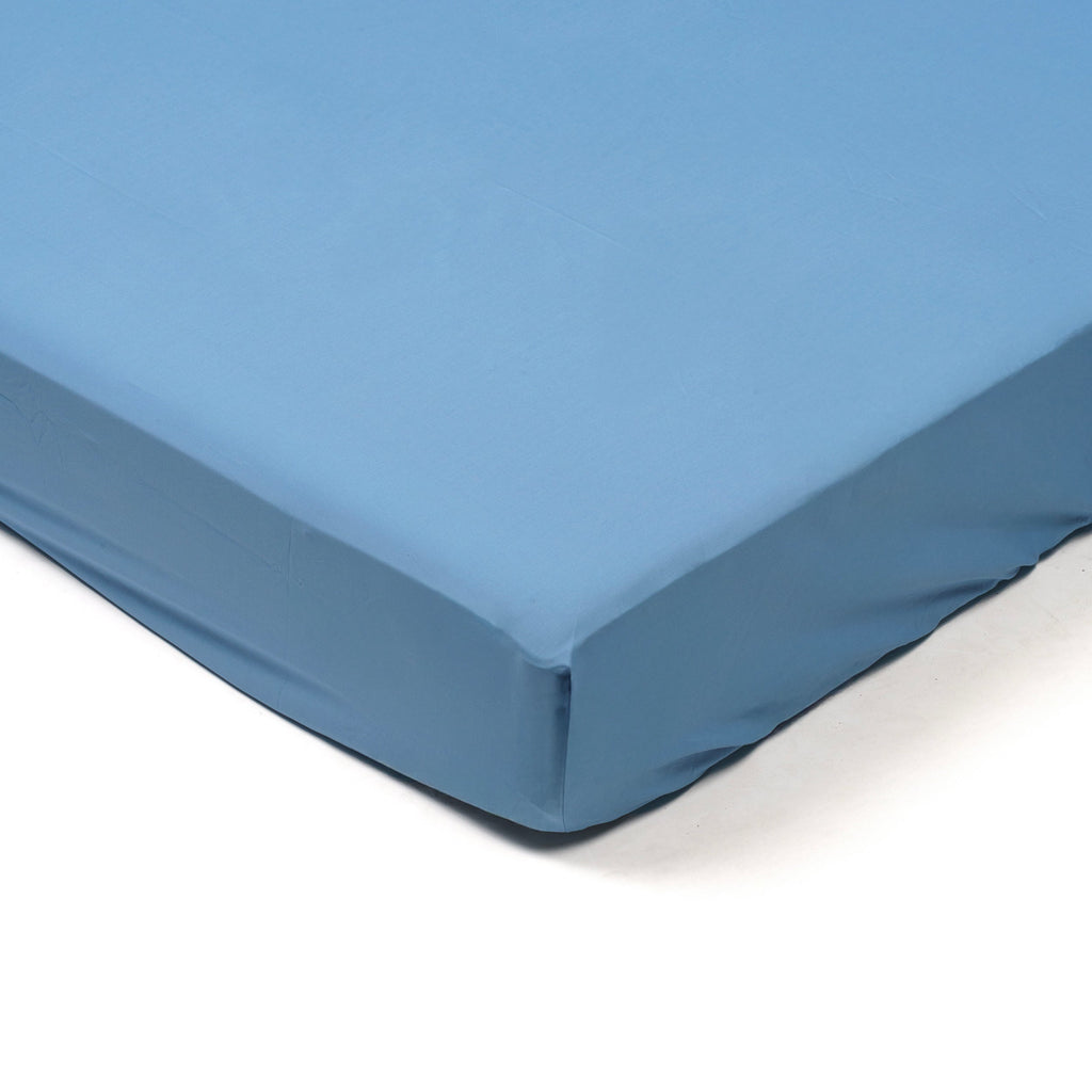 Fitted sheet - 200 threads percale (Blue)