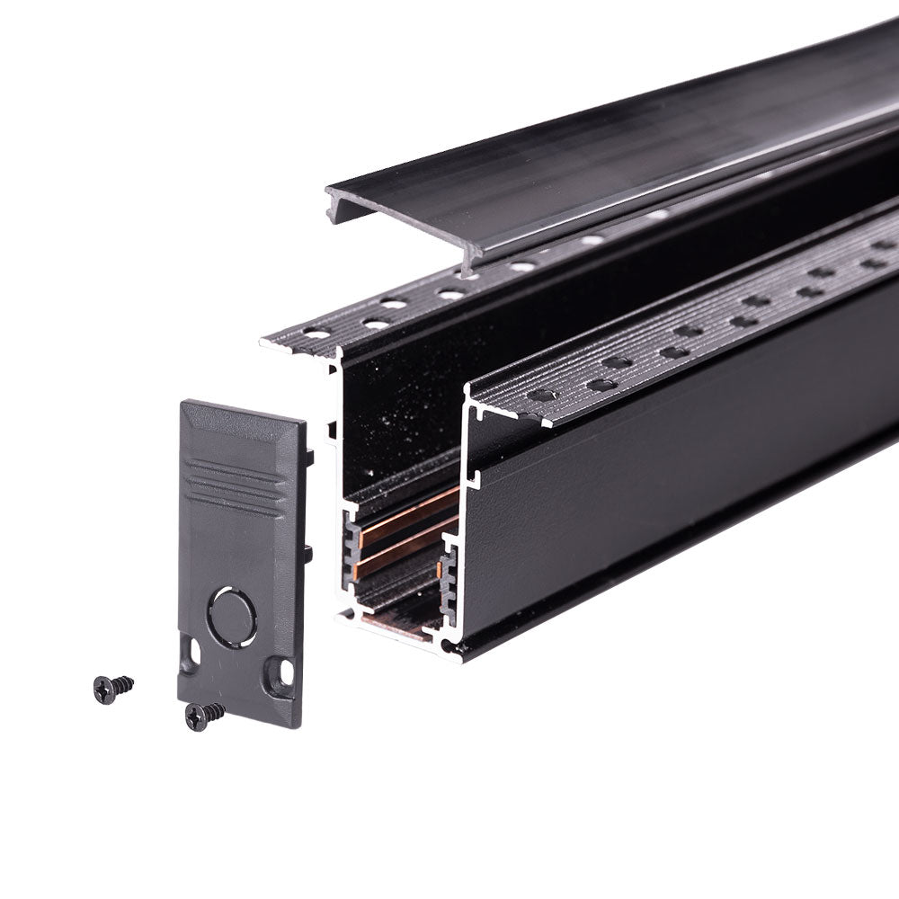 Trilha Magnético Recesso 20Mm Preto 1M