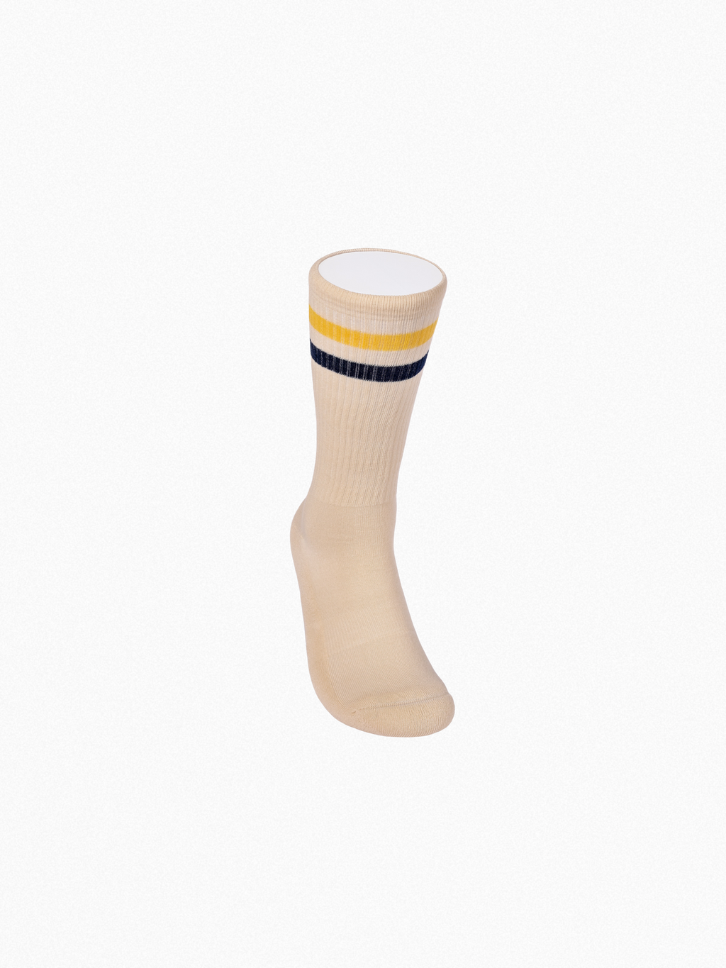 Athletic socks  - Vintage - double stripes yellow/blue