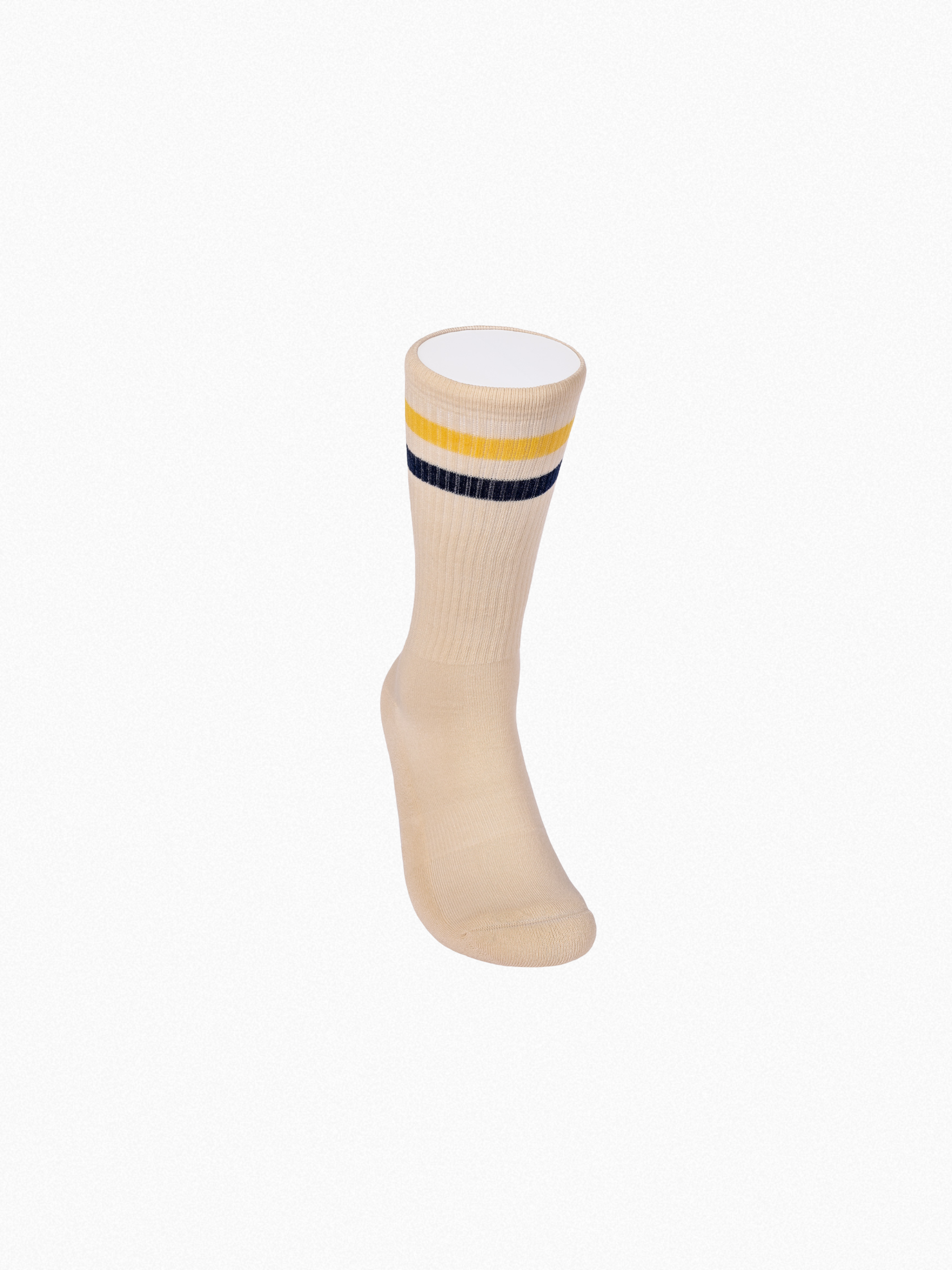 Athletic socks  - Vintage - double stripes yellow/blue