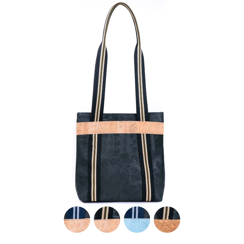 Bolso de hombro de mujer de corcho y cincha BAGP-297