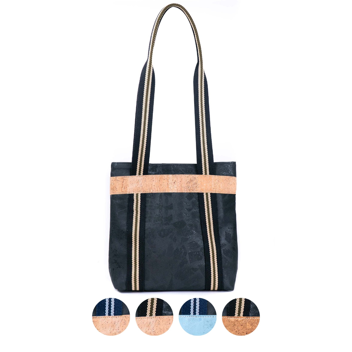 Schultertasche für Damen aus Kork und Gurtband BAGP-297