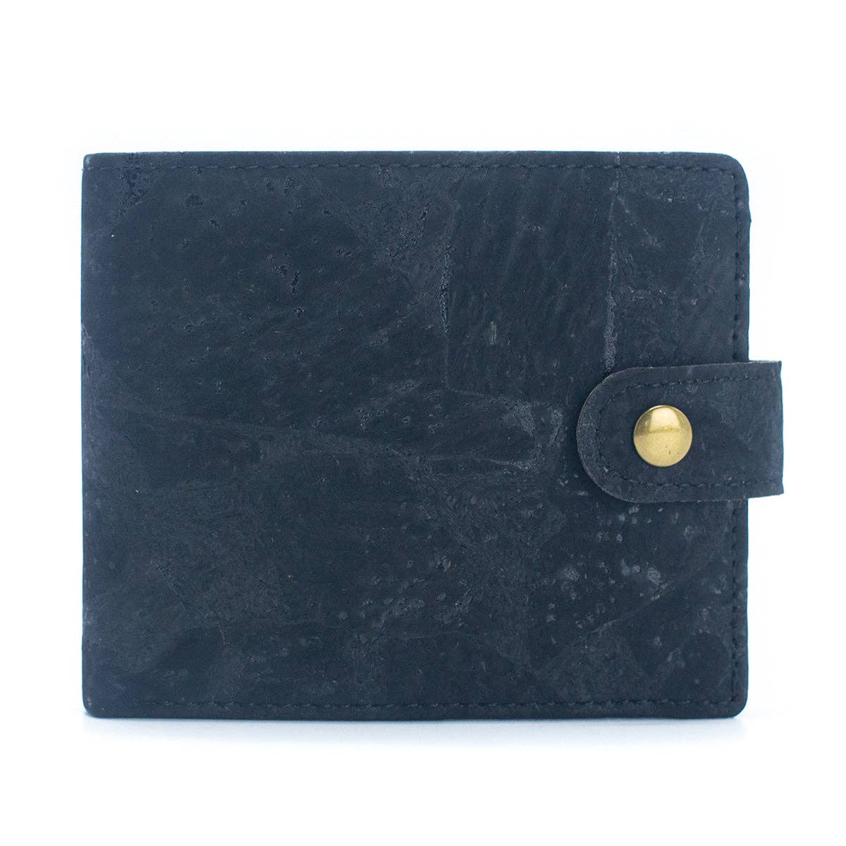 Schlankes zweifach faltbares Portemonnaie aus Kork mit Druckknopf BAG-2270-WALLET