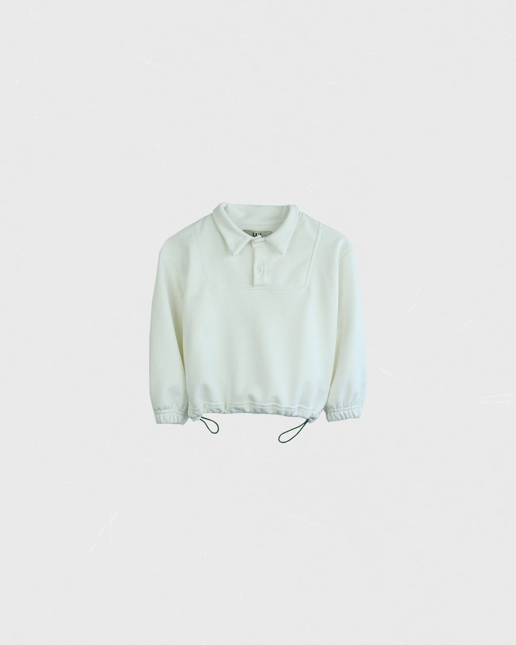 Set | Sweatshirt mit Reißverschlusskragen + Hose Weiß
