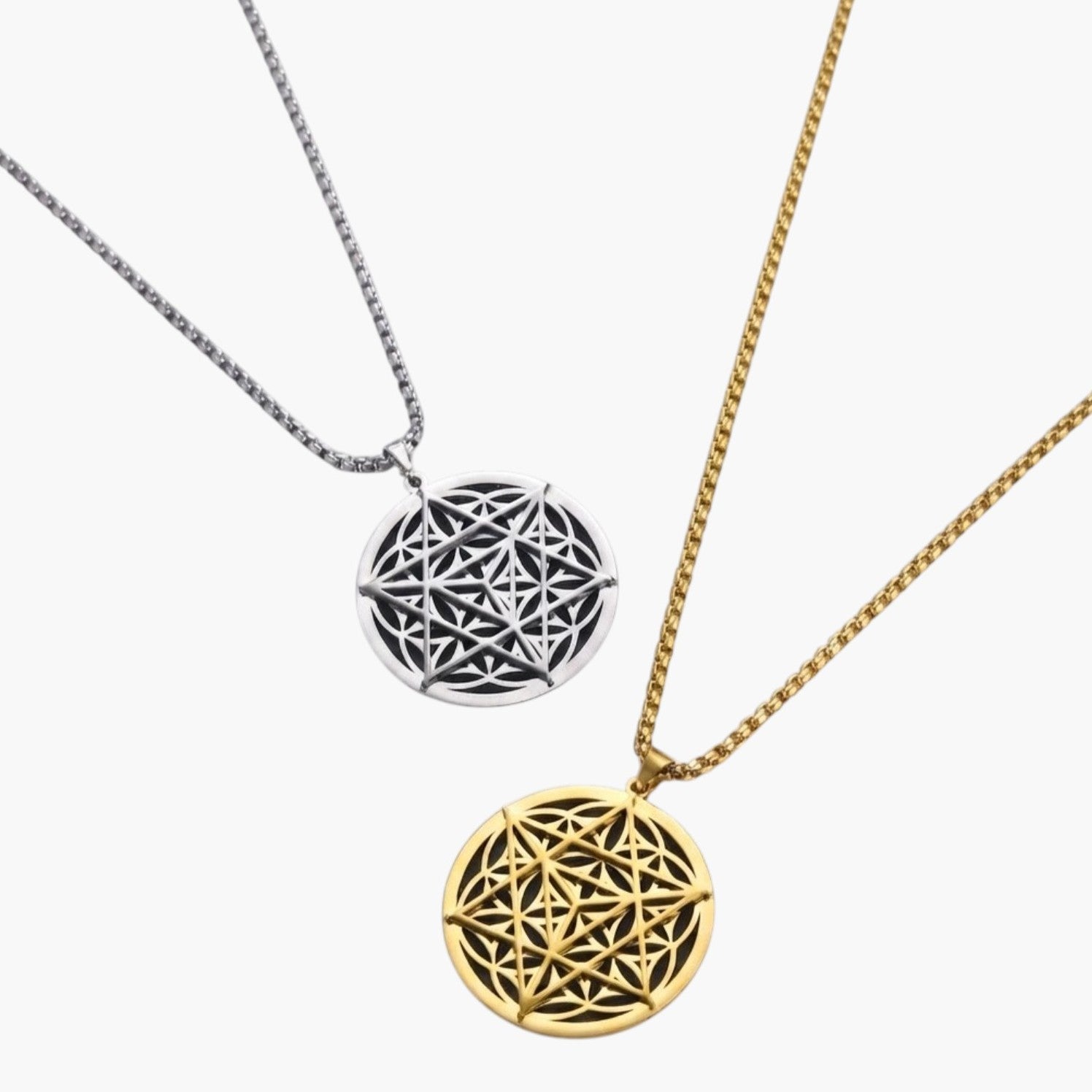 Colar Merkaba em Aço Inoxidável