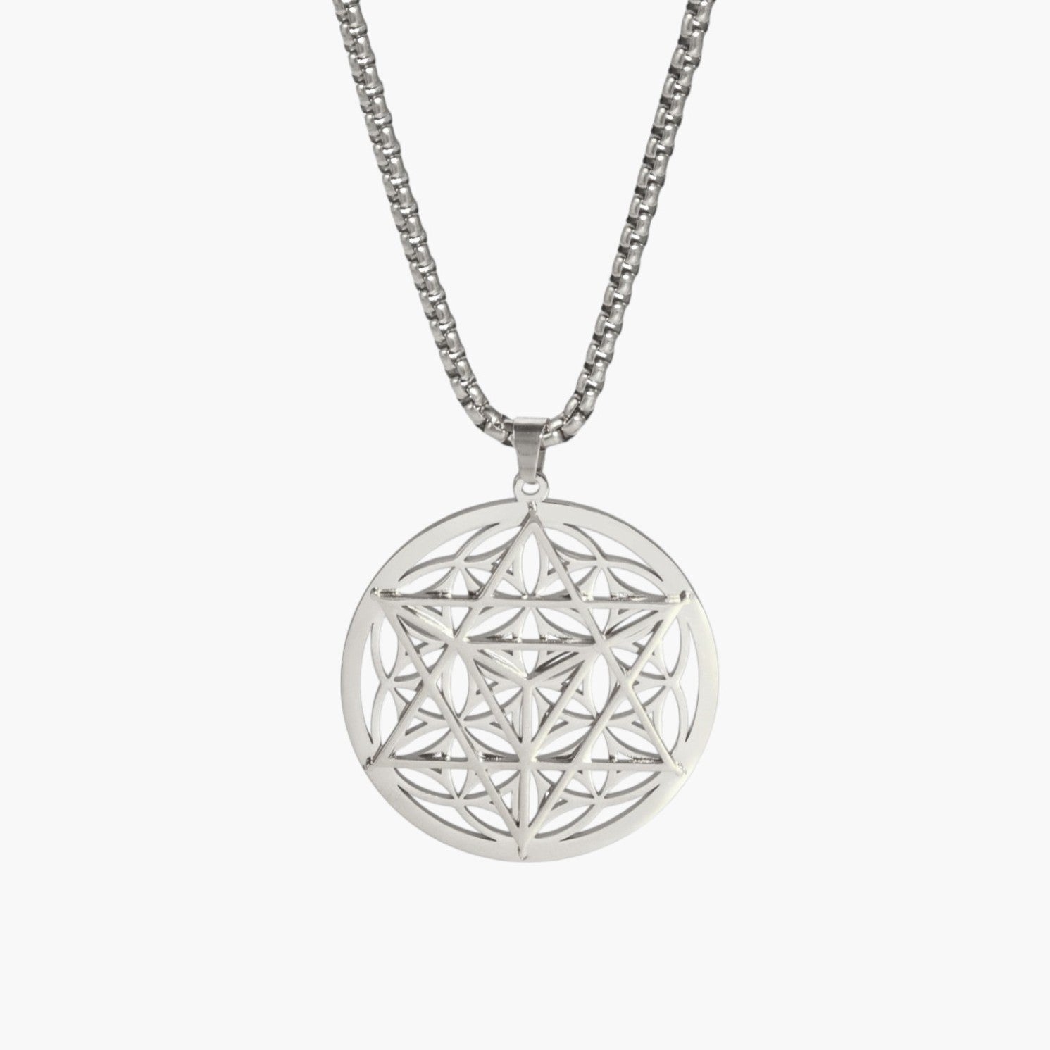 Colar Merkaba em Aço Inoxidável