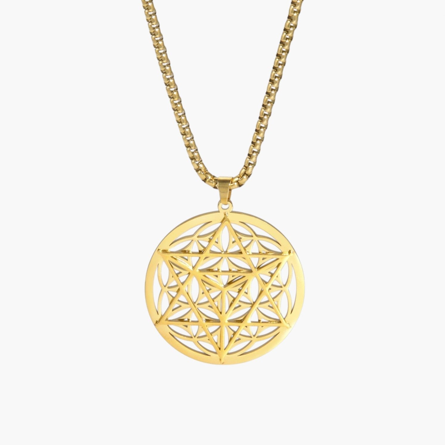 Colar Merkaba em Aço Inoxidável