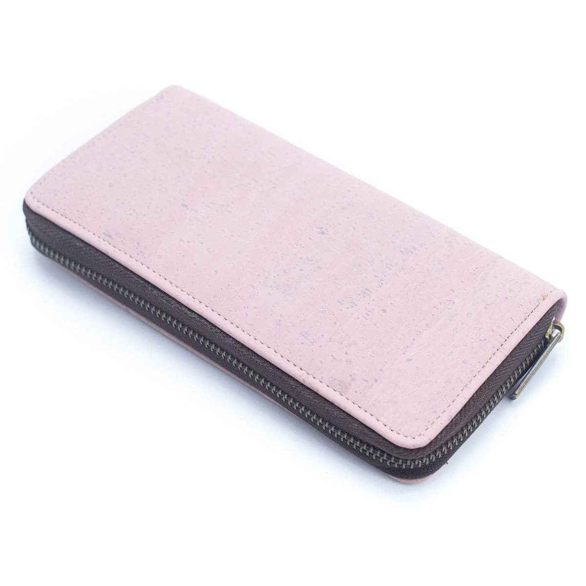 Solid color cork  women card zipper vegan wallet BAGP-245