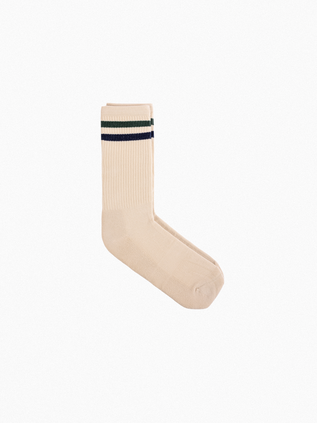 Athletic socks  - Vintage - double stripes green/blue