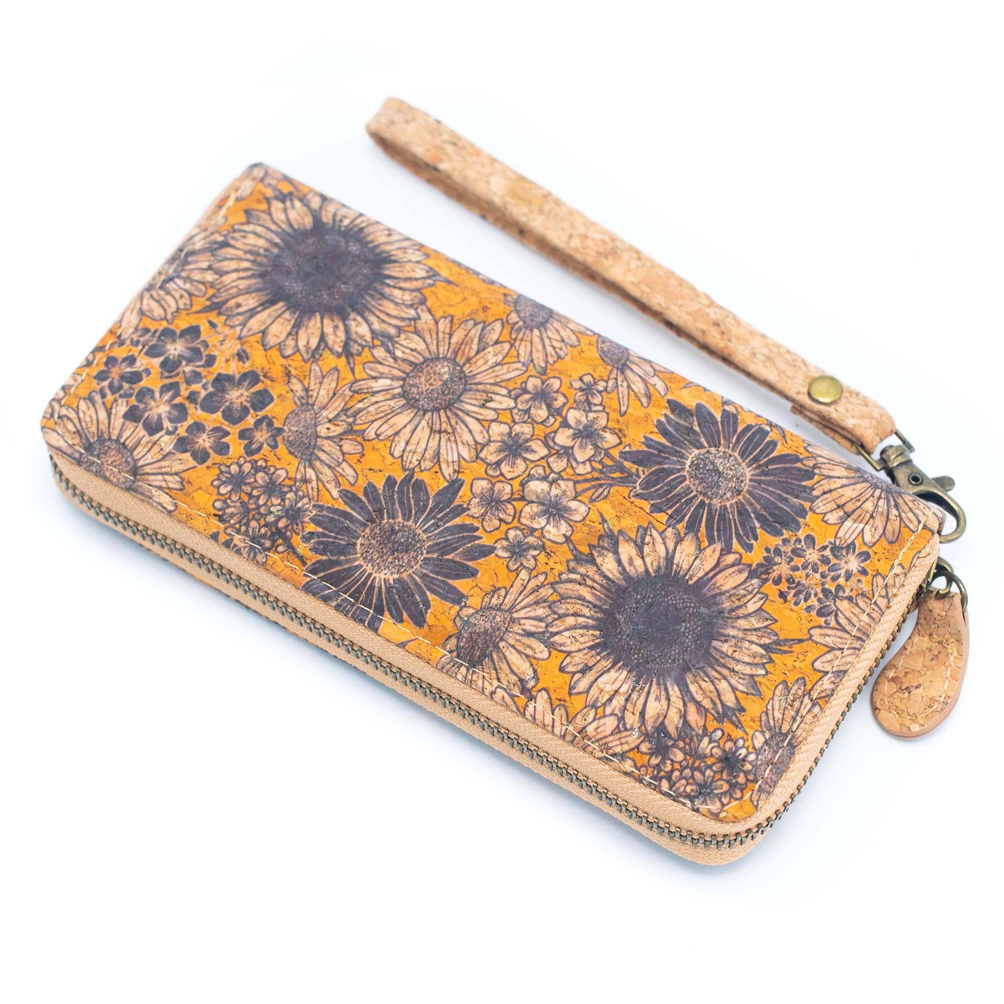 Various patterns natural cork women zipper card wallet- Vegan Cork Wallet BAG-2216