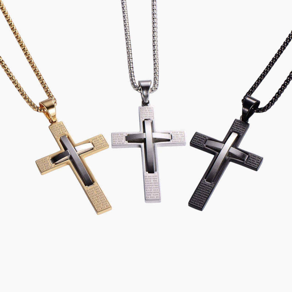 Collar Cruz de Acero Inoxidable