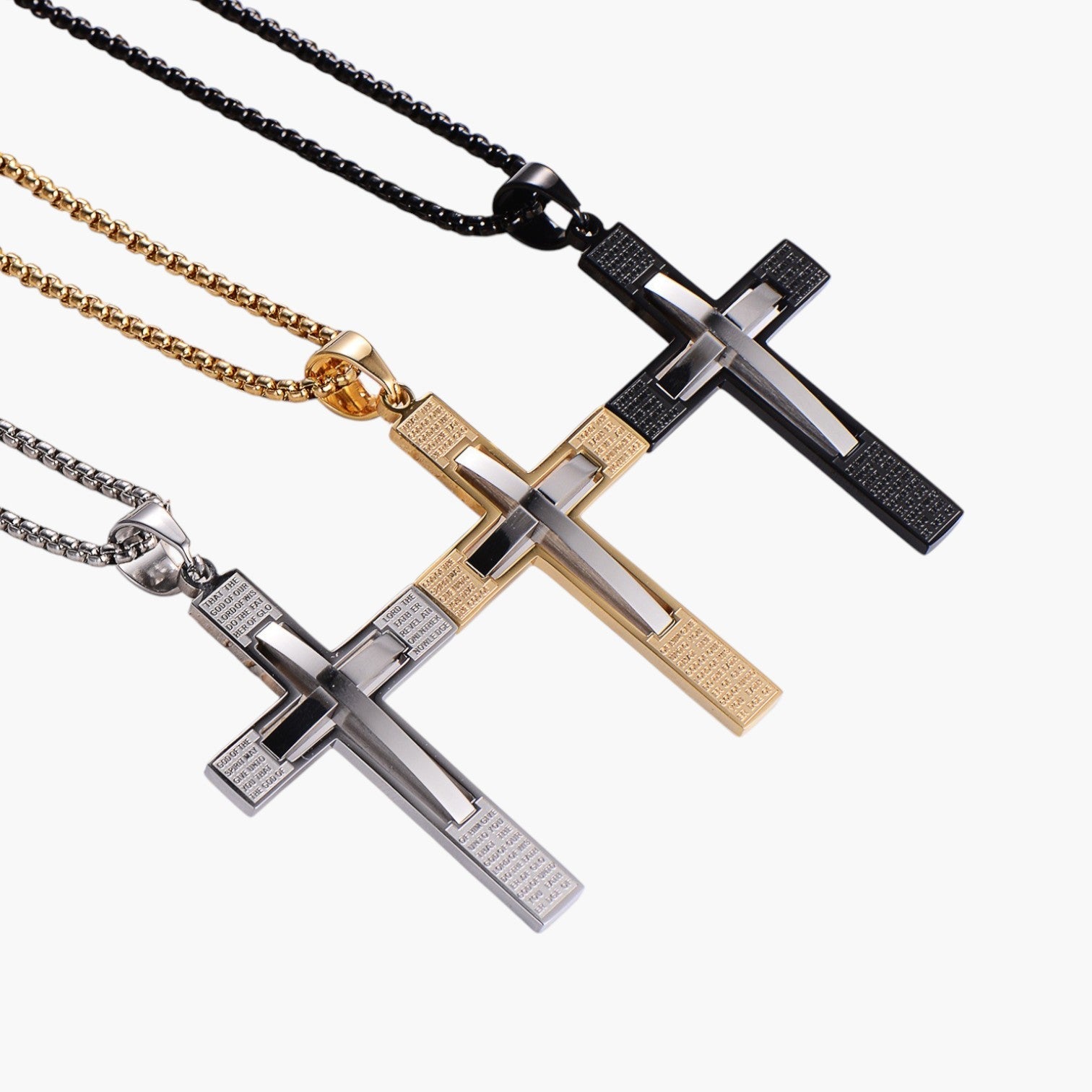 Collar Cruz de Acero Inoxidable