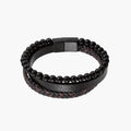 Pulseira de Couro e Pedra Natural