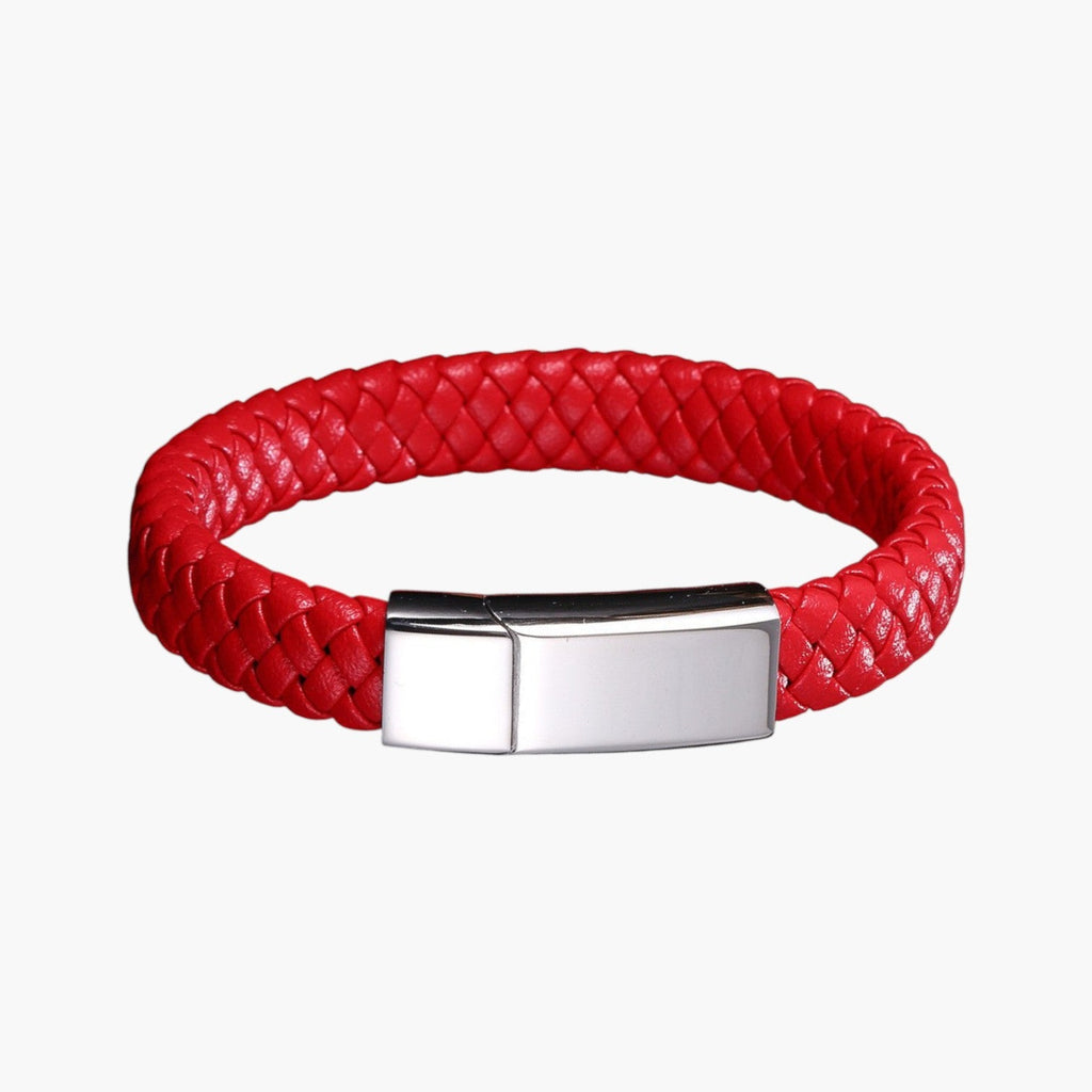 Personalisiertes Lederarmband aus Edelstahl
