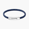 Pulseira de Couro e Aço Inoxidável 316L