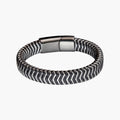 Armband aus Leder und Edelstahl