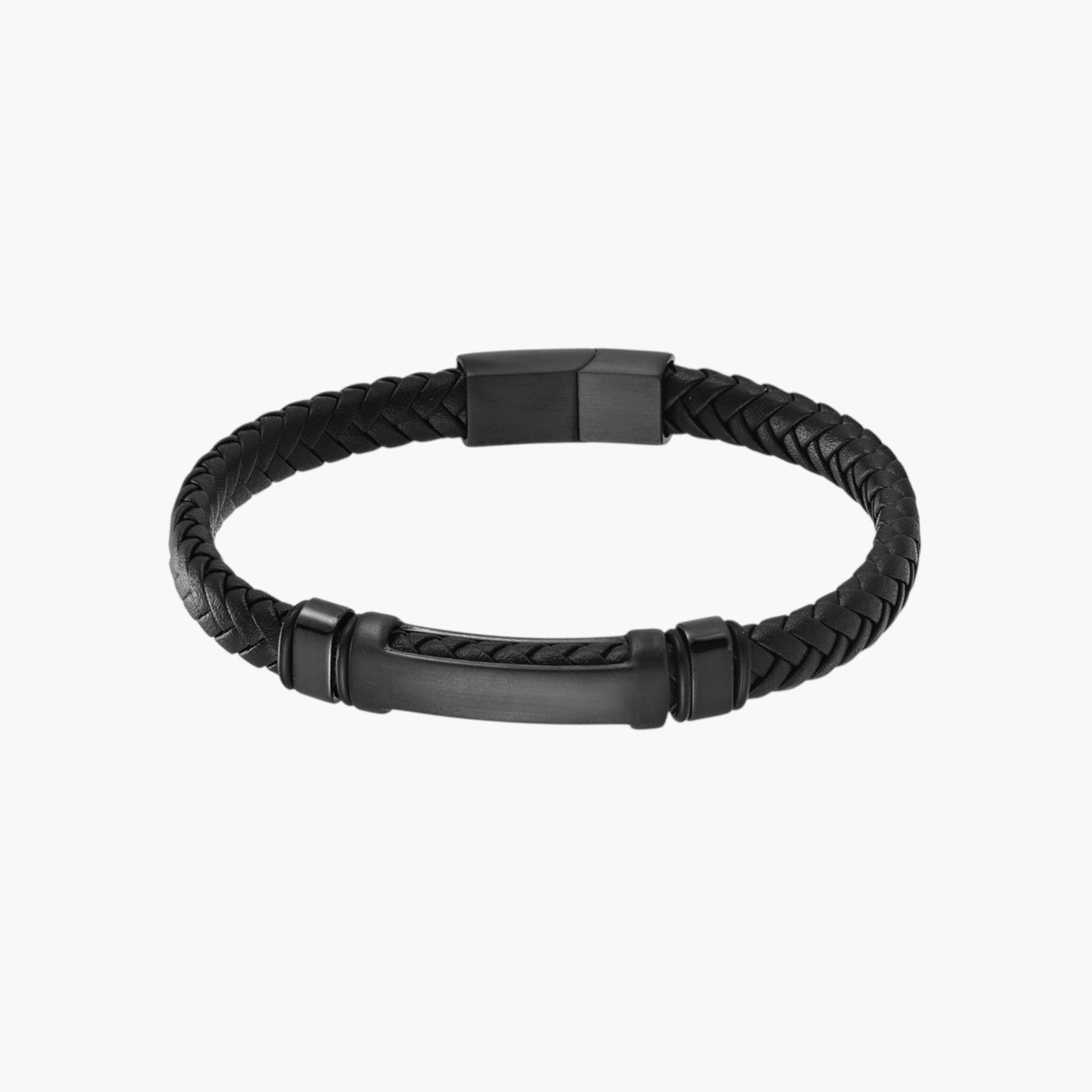 Pulsera de cuero y acero inoxidable 316L