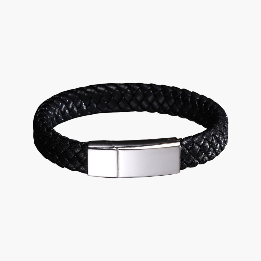 Personalisiertes Lederarmband aus Edelstahl
