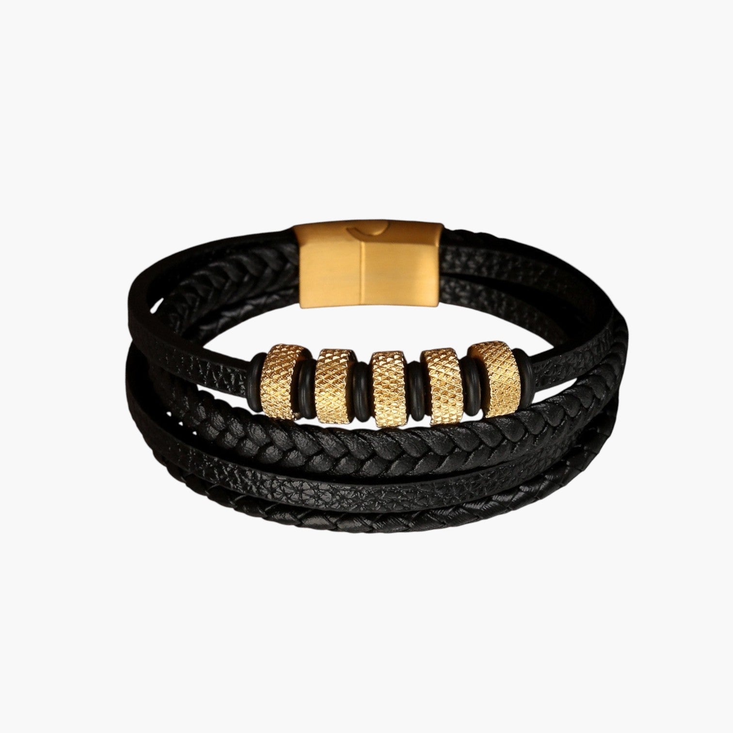 Pulsera de Cuero y Acero Inoxidable