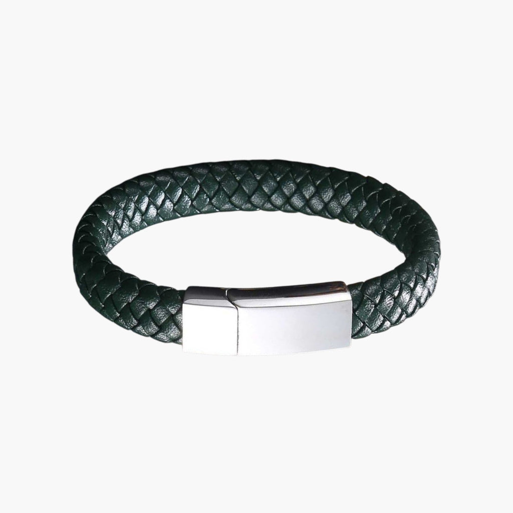 Personalisiertes Lederarmband aus Edelstahl