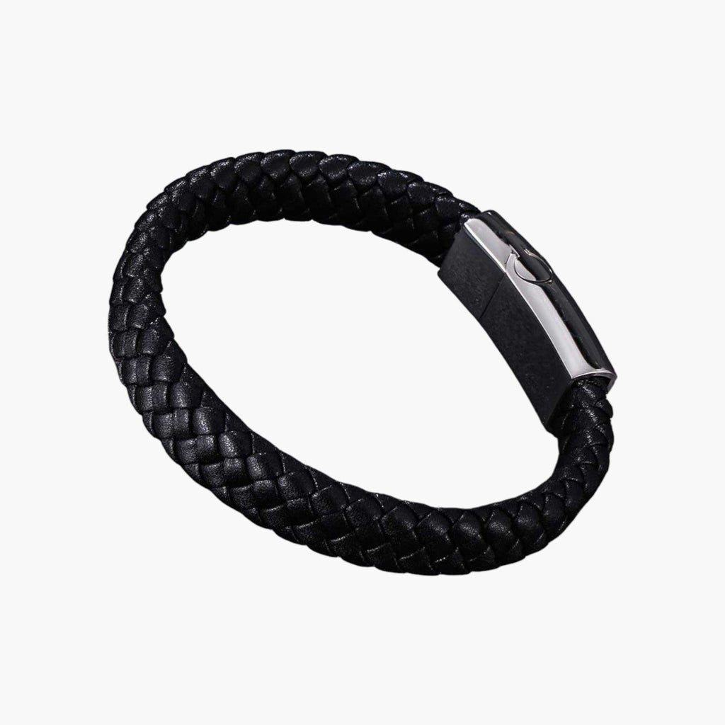 Personalisiertes Lederarmband aus Edelstahl