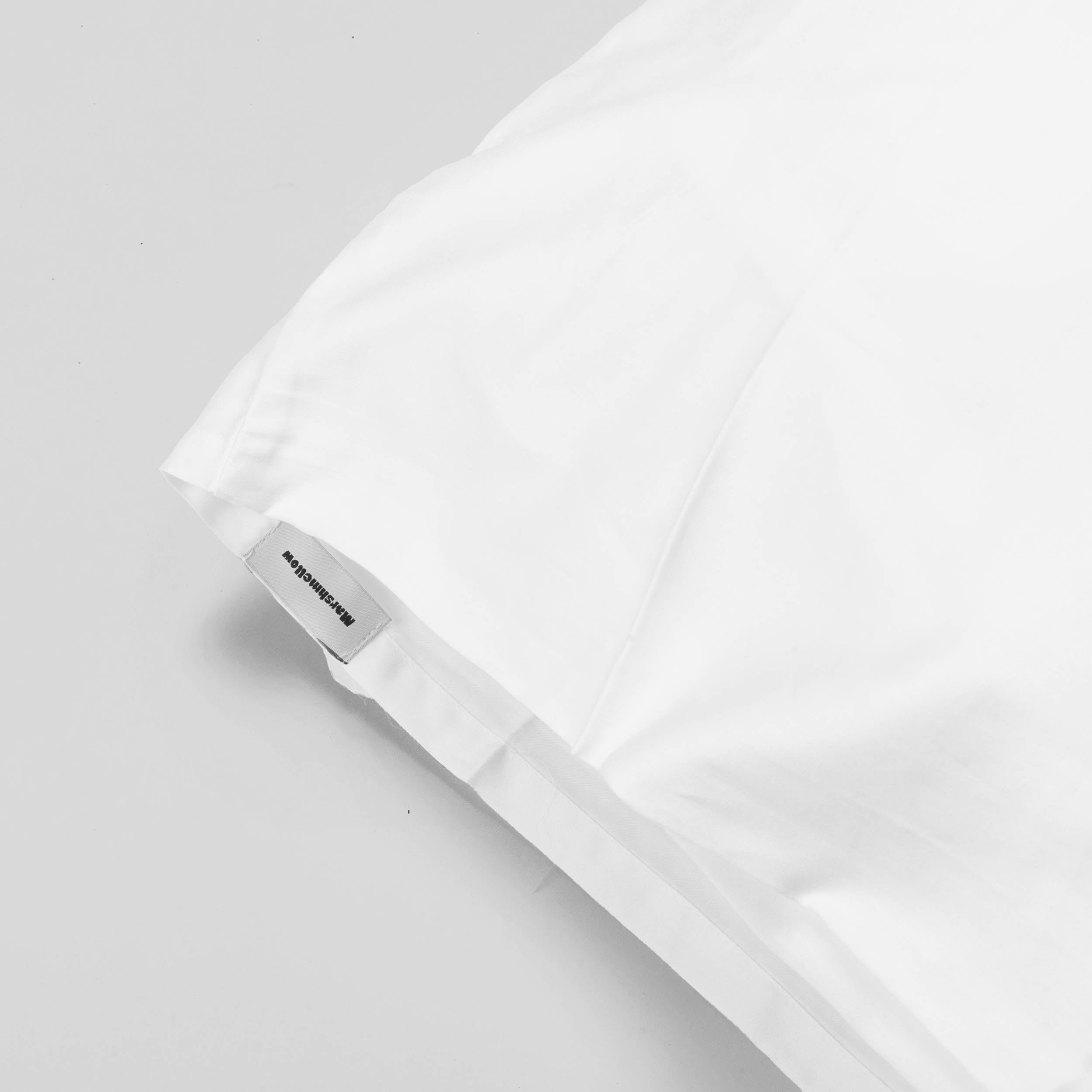Funda de almohada - percal de 200 hilos (Blanco)