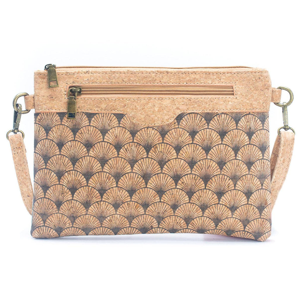 Corcho natural con diseño estampado - Bolso de bandolera y cartera de mano para mujer BAG-2248
