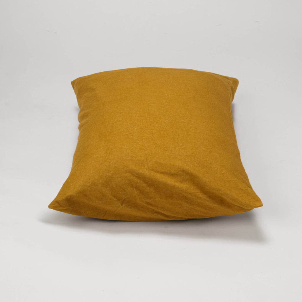 Funda de almohada - Franela (Mostaza)