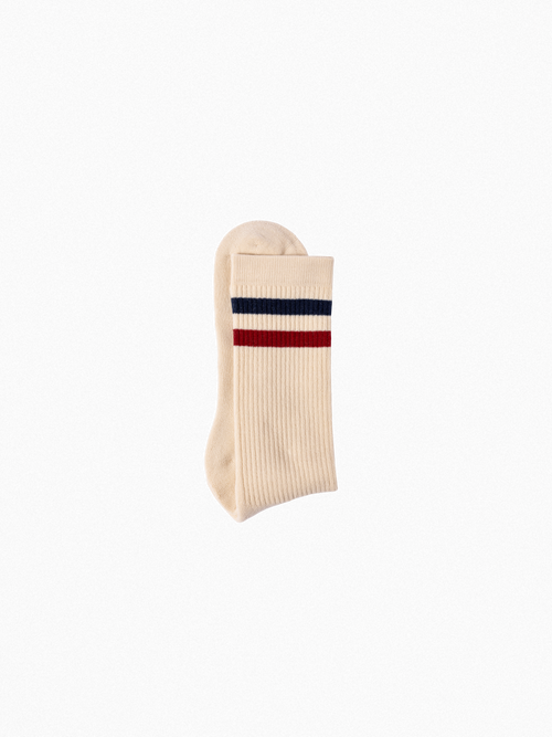 Athletic socks  - Vintage - double stripes red/blue