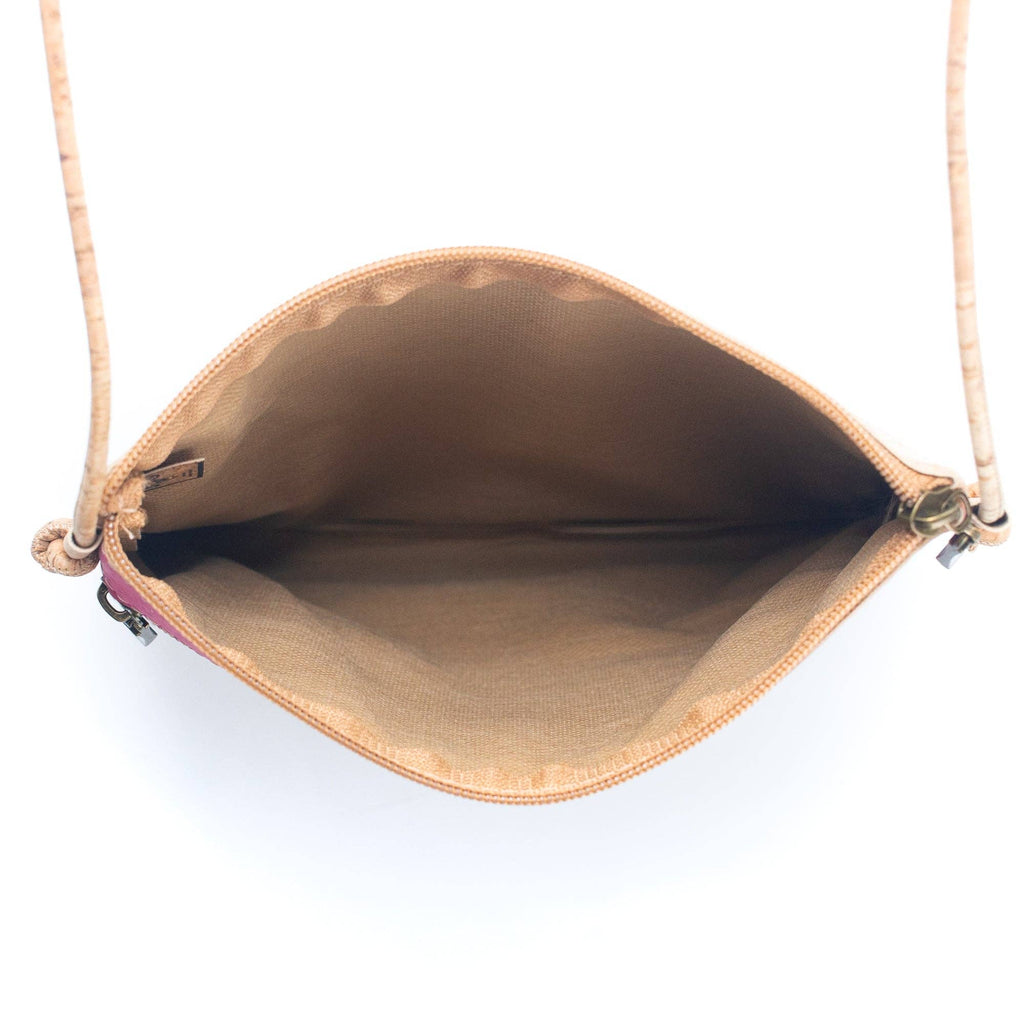 Bolso bandolera de corcho para mujer con patrón de corcho BAGP-206