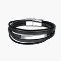 Armband aus Leder und Edelstahl