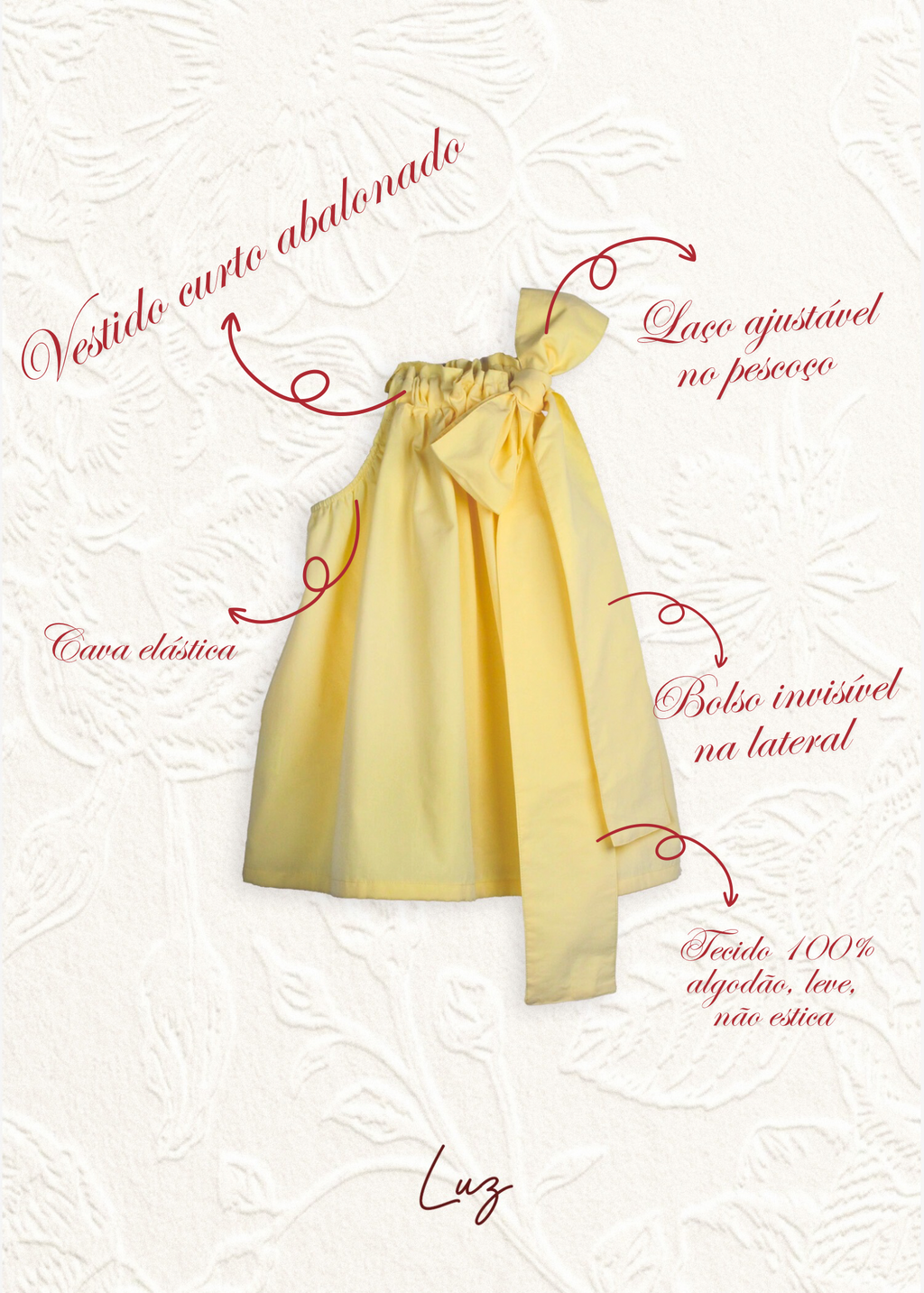 Vestido | Corto abullonado Luz Helado