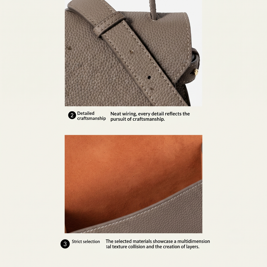 Mala Tiracolo Minimalista em Pele Genuína