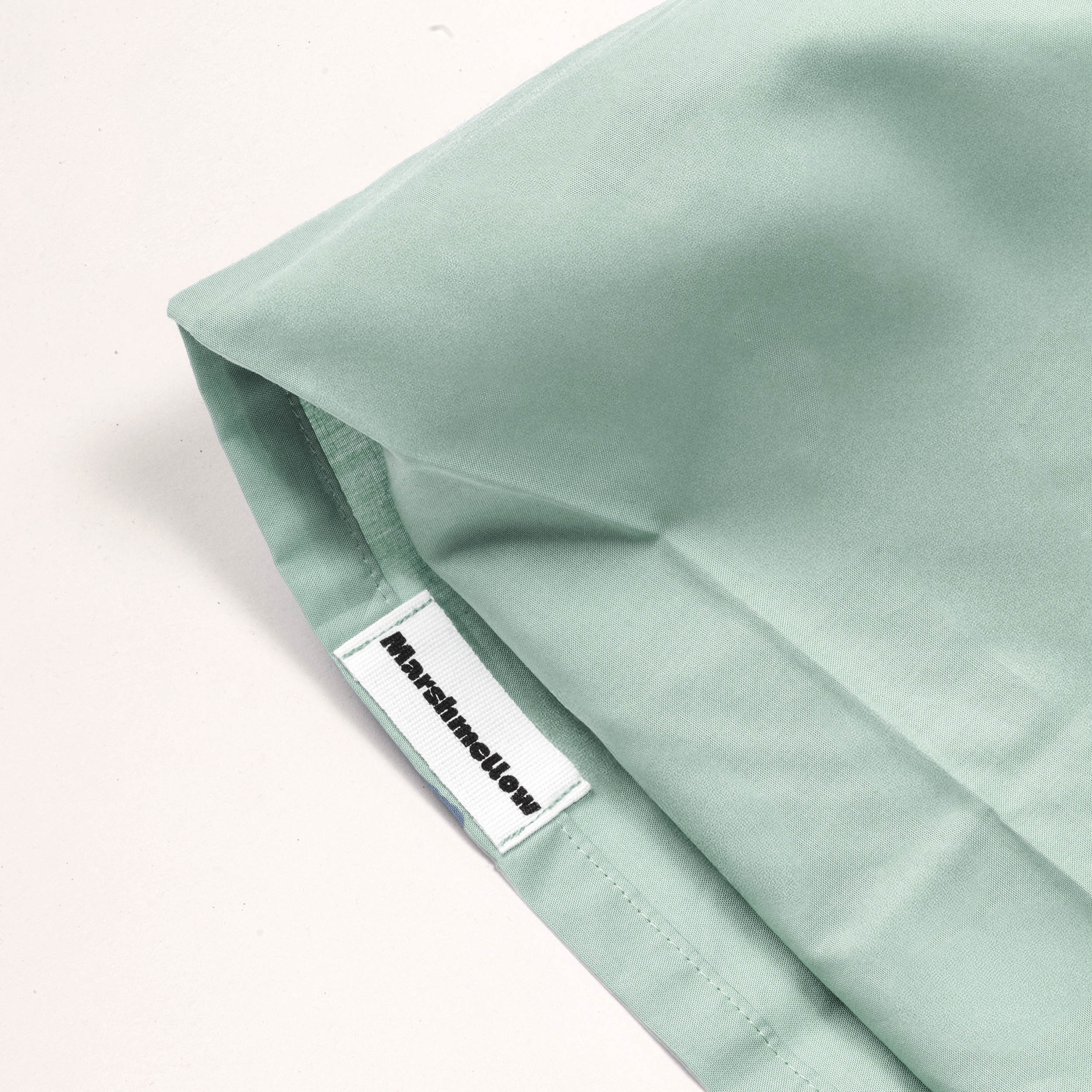 Funda de almohada - percal de 200 hilos (verde suave)