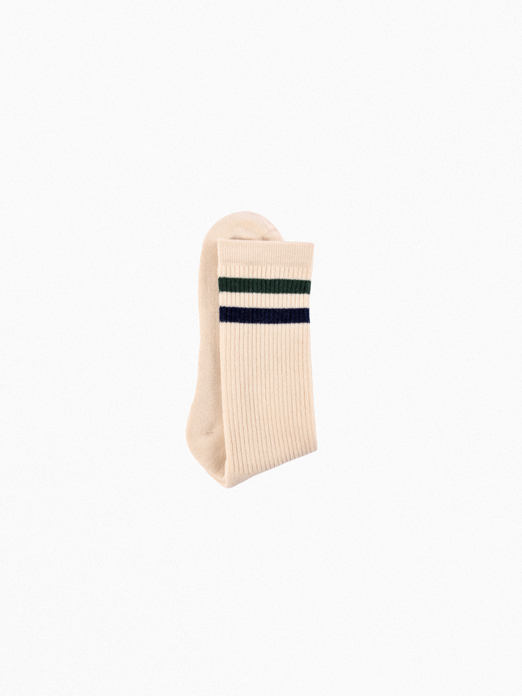 Athletic socks  - Vintage - double stripes green/blue