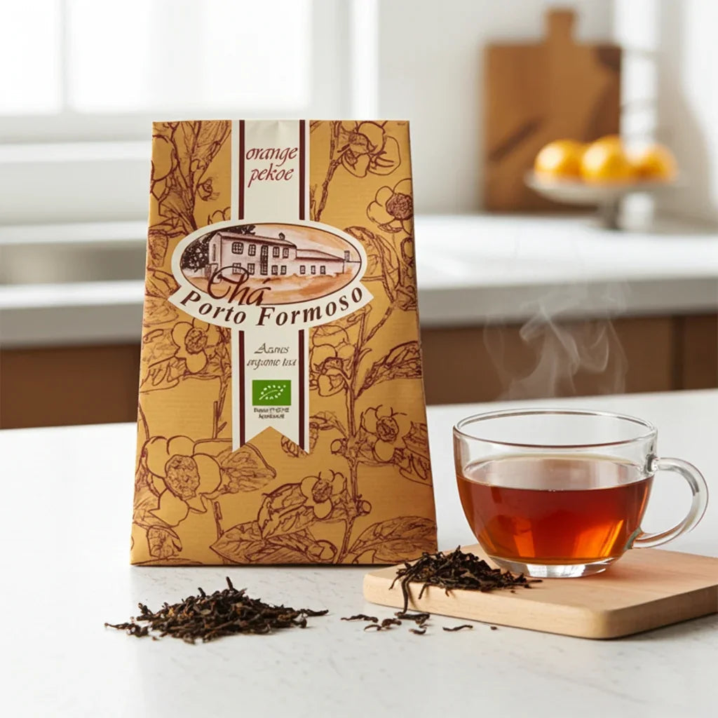 80 g Té Negro Premium Orange Pekoe – Porto Formoso Azores – Hojas Sueltas Orgánico