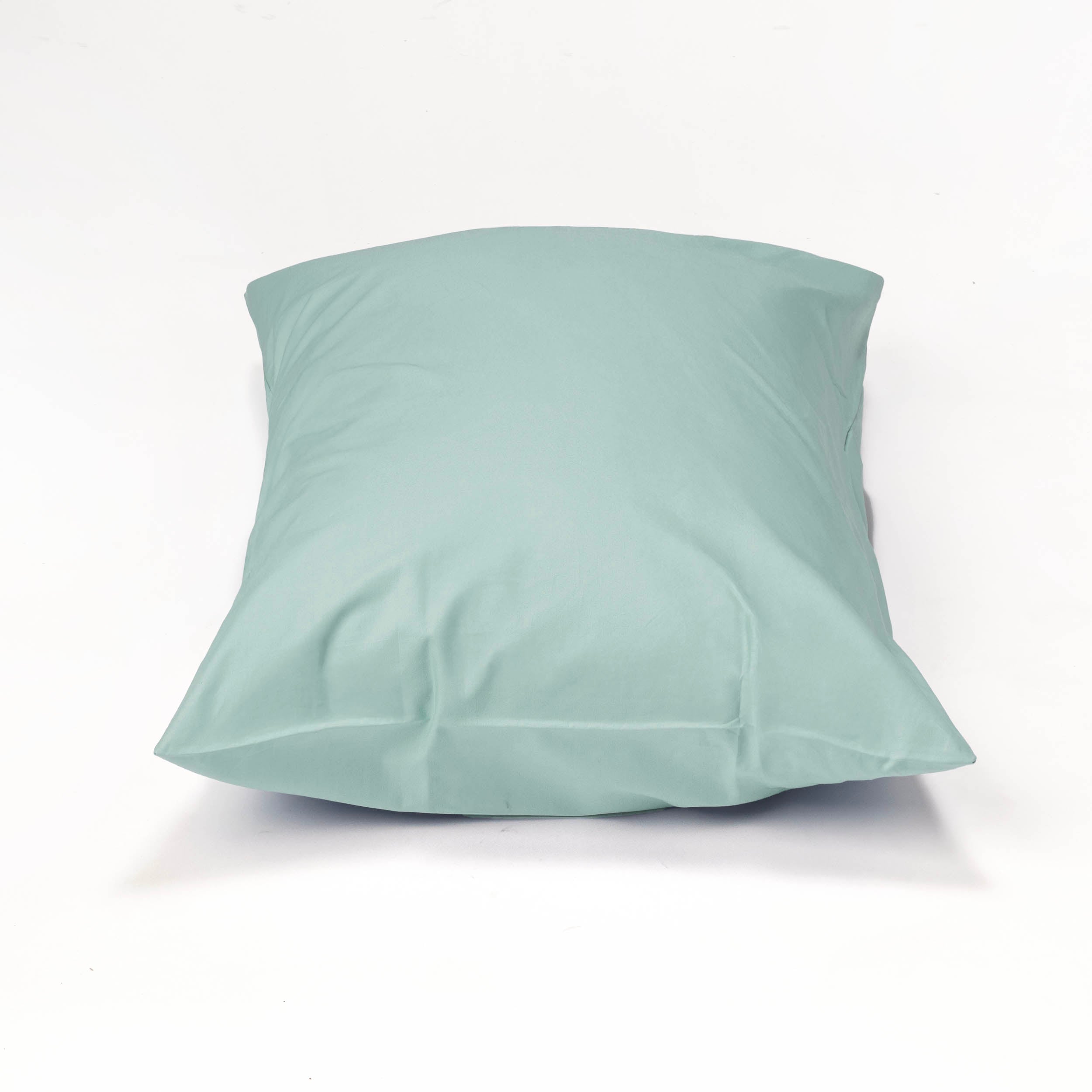 Funda de almohada - percal de 200 hilos (verde suave)