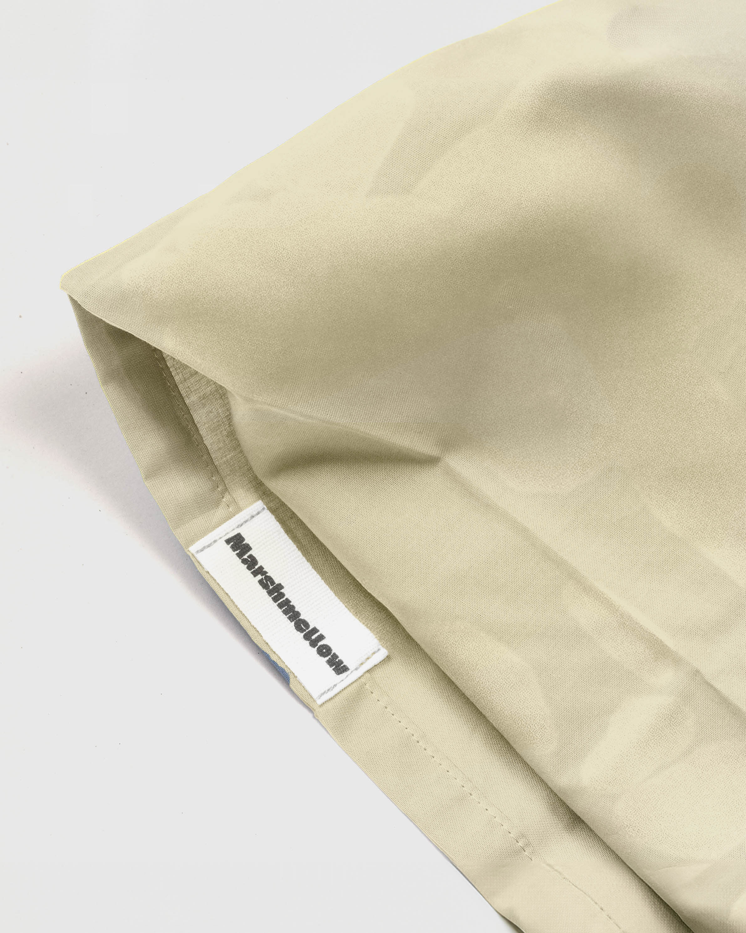 Funda de almohada - percal de 200 hilos (amarillo claro)