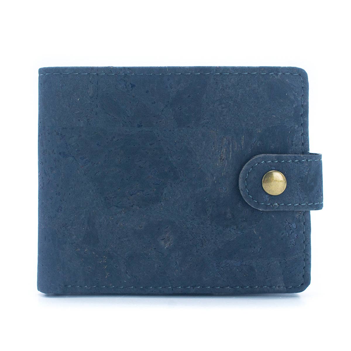 Schlankes zweifach faltbares Portemonnaie aus Kork mit Druckknopf BAG-2270-WALLET