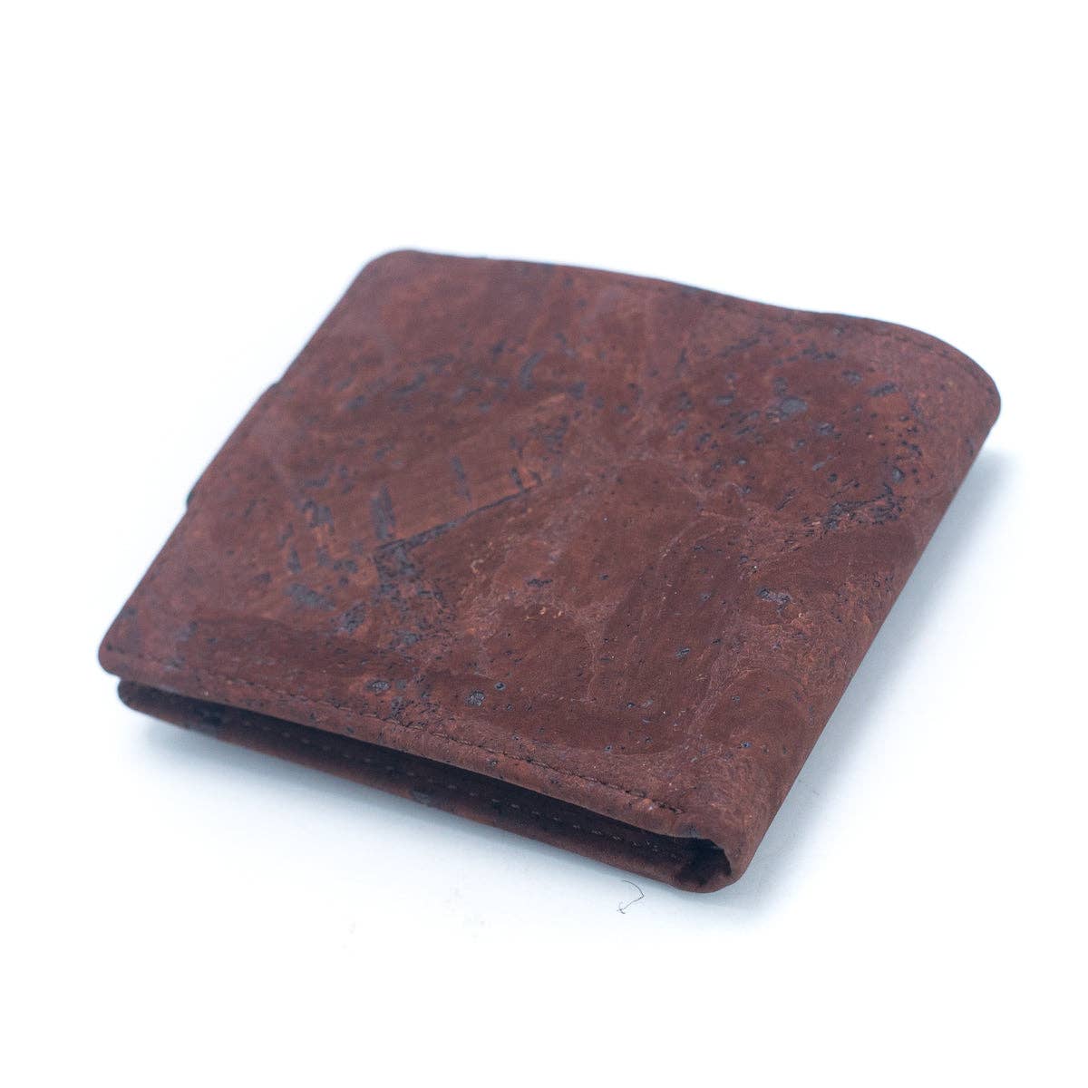 Schlankes zweifach faltbares Portemonnaie aus Kork mit Druckknopf BAG-2270-WALLET