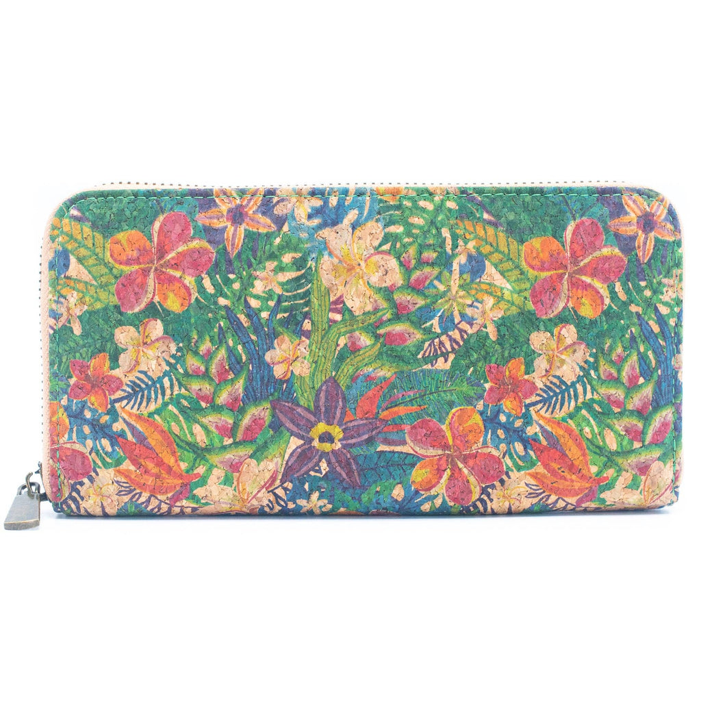 Various patterns natural cork women zipper card wallet- Vegan Cork Wallet BAG-2219