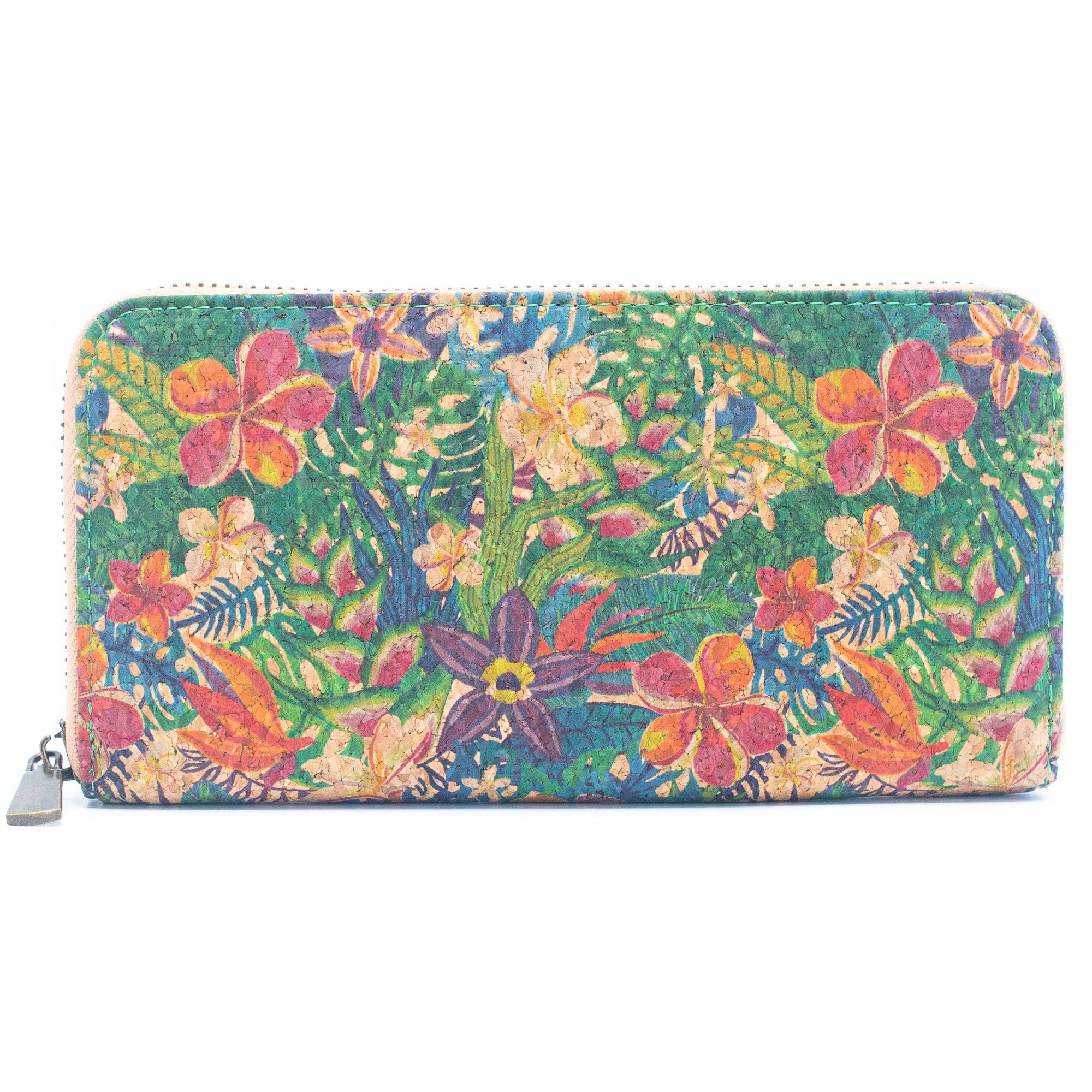 Various patterns natural cork women zipper card wallet- Vegan Cork Wallet BAG-2219