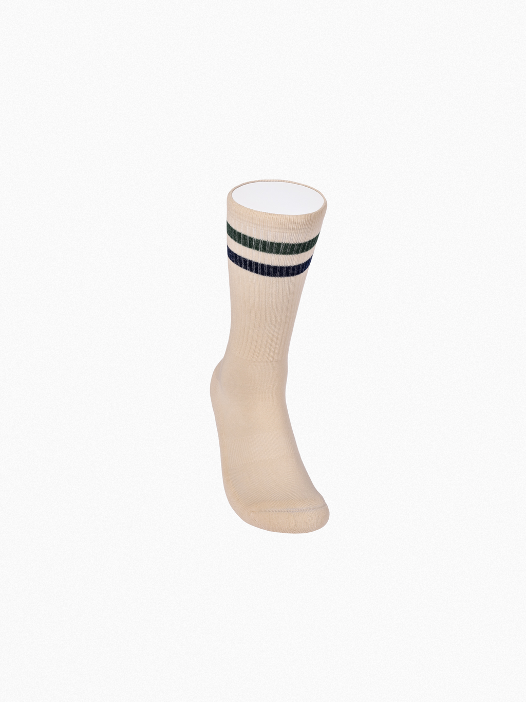 Athletic socks  - Vintage - double stripes green/blue