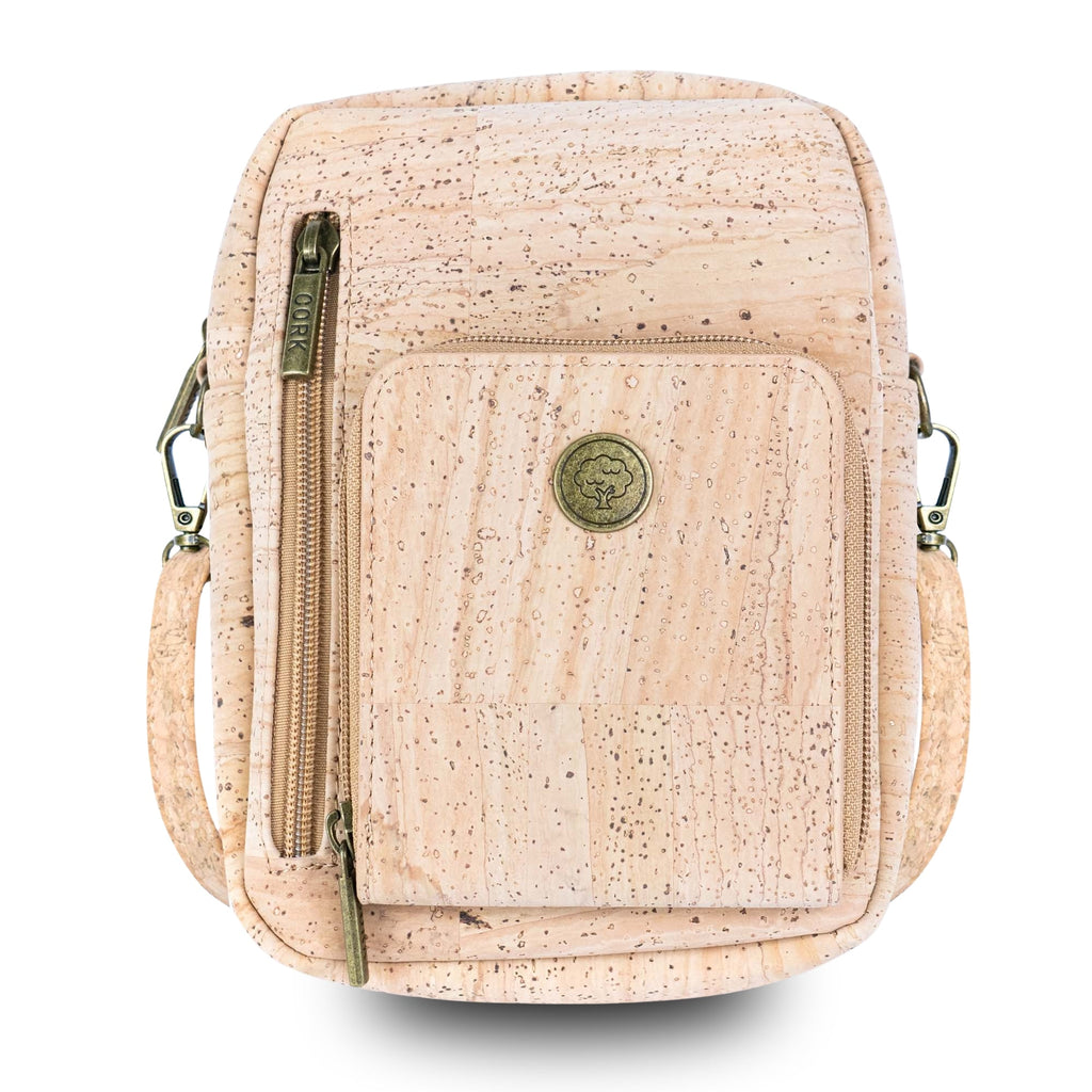 Cork Crossbody Phone Bag – Adjustable Vegan Shoulder Purse with Multi-Pockets BAG-2363