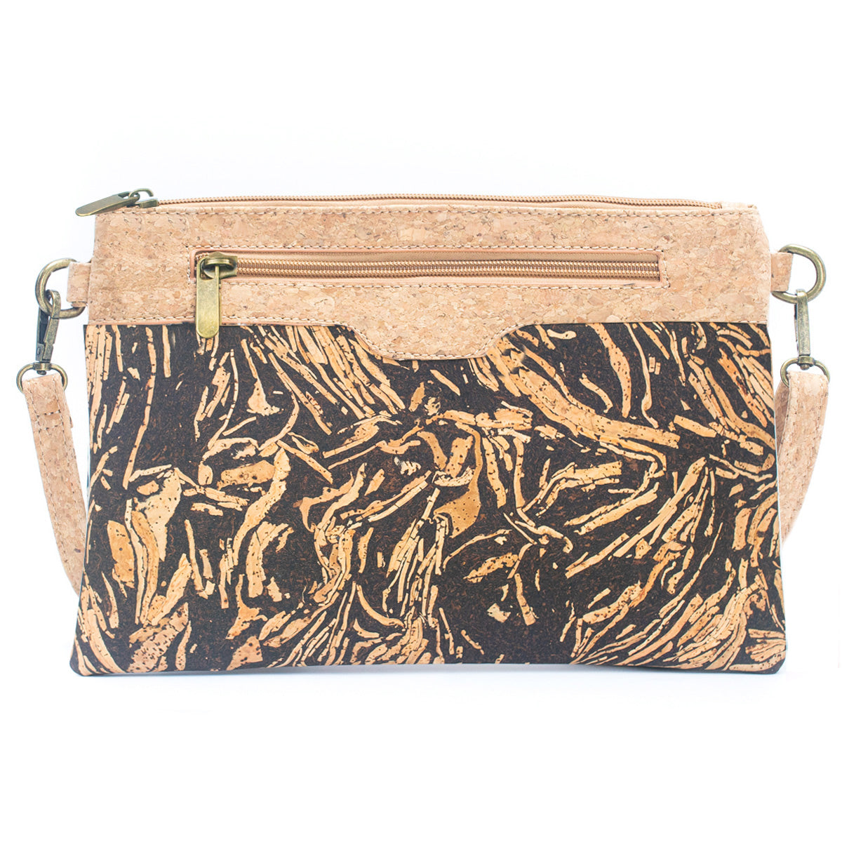 Natural Cork with Coffee Bean Fusion: Women's Crossbody Bag and Clutch Design BAG-2290